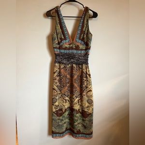 Nicole Miller Collection Silk V Cut Dress NWT